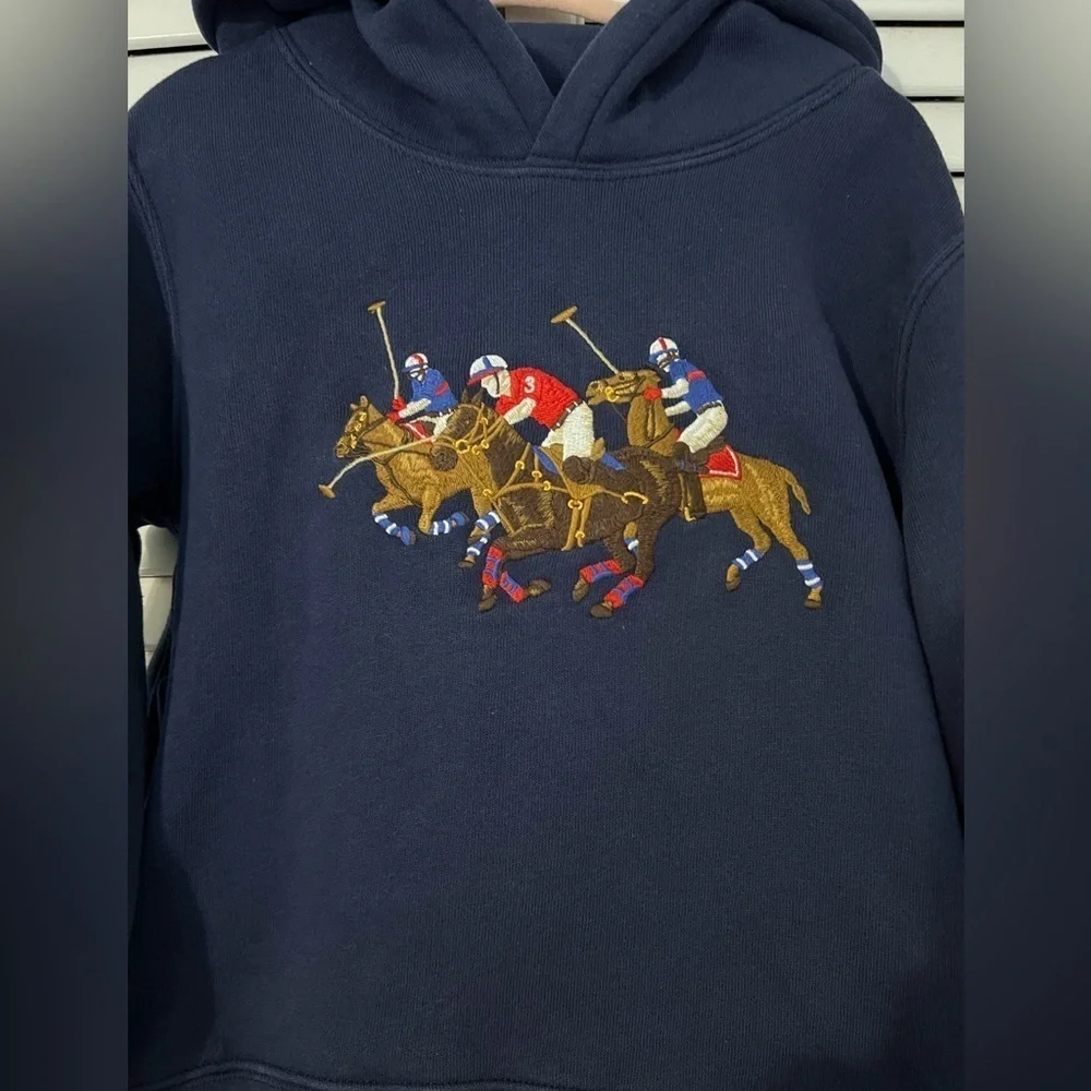 Youth Triple-Pony Fleece Polo Ralph Lauren Hoodie - Authenticated